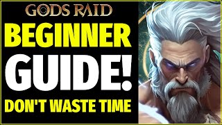 Beginner guide WHERE TO FARM  ENERGY  Gods Raid  top tier legendary heroes EASY REROLL [upl. by Helban]