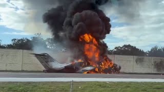 Plane crashes bursts into flames on I75 near Naples [upl. by Friedly]