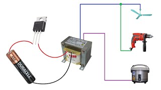 I make the worlds most simple inverter 12V to 220V  no IC  50Hz [upl. by Lerrej]