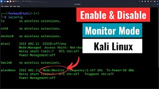 How to Enable and Disable Monitor Mode in Kali Linux 2024 [upl. by Thomson]