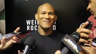 UFC 194 Jacare Souza Media Scrum in Rio [upl. by Eydie]