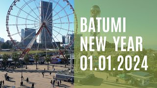 Batumi Georgia New Year 2024 грузия dji family батуми [upl. by Amles]