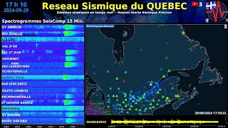 Reseau Sismique du Quebec  Données sismiques en temps réel [upl. by Kinnon]