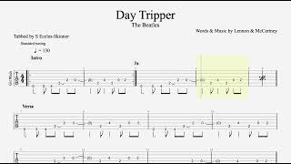 Day Tripper  The Beatles  Grade 4  Guitar Tab  Playthrough amp Backing Track [upl. by Ennayram747]