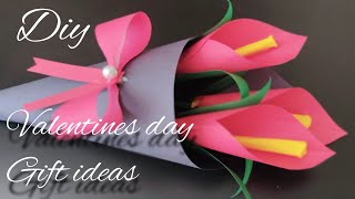 Valentines day craftvalentines day gift ideasvalentines day flower bouquet3kidswonderland [upl. by Warthman]