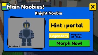 How to get KNIGHT Noobie in FIND THE NOOBIES MORPHS  PORTAL  Roblox [upl. by Niela446]