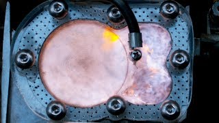 Slow Motion of Nitromethane Combustion in See Thru Engine 4k [upl. by Bac]