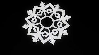 How to Make a Simple and Easy Paper Cutting Snowflake  Design Christmas Window Decoration 806 [upl. by Korman344]