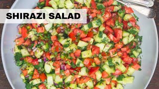 Shirazi Salad Recipe  Persian Cucumber Tomato Salad Easy Salad Recipe [upl. by Dyane821]