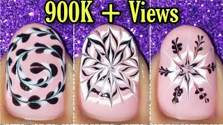 New nail art using dotting tool  nail art for short nails [upl. by Nonnag]