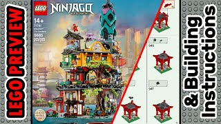 PREVIEW 71741 LEGO NINJAGO City Gardens​ amp Building Instructions LEGO 2023 [upl. by Dinsmore]