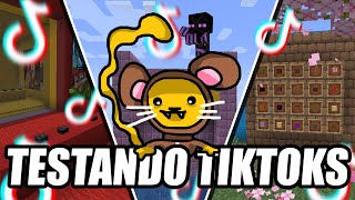 TESTANDO OS MELHORES TIKTOKS DE MINECRAFT [upl. by Adnarom602]