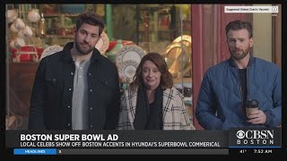 Local Celebs Show Off Boston Accents In Hyundais Super Bowl Commercial [upl. by Bobbee]