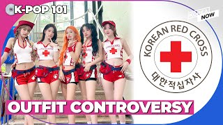 GIDLE under fire for wearing outfits with Red Cross emblem [upl. by Pavkovic]