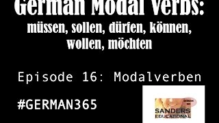 German 365  E 16  modal verbs can must  Modalverben können müssen [upl. by Fillbert]