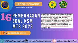 Bocoran PEMBAHASAN KSM MATEMATIKA MTS 2023 dan UJI COBA KSM 2024 NO 16  ksm2023 KSM2024 soal [upl. by Ijok560]