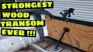 ULTIMATE Jon Boat Wood Transom Install [upl. by Essyla]