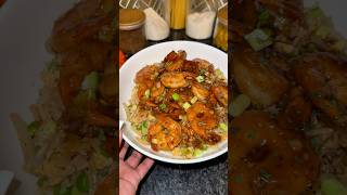 Teriyaki Sheimp Fried Rice 🍚  30 minute Meal cooking eatsbytweet [upl. by Gurl]