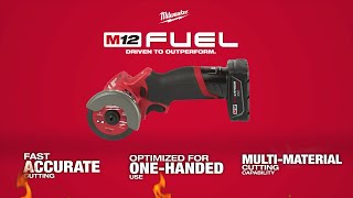 M12 FUEL™ 3quot Compact Cut Off Tool 252220 252221XC [upl. by Emmalyn]