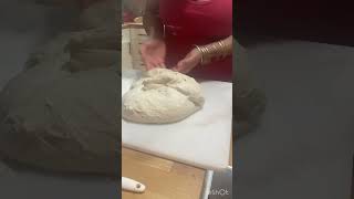 Kneading bread dough 🥖🍞 sourdoughbread bread baking [upl. by Ateuqal]