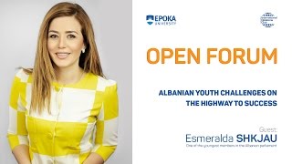 MP Esmeralda Shkjau Albanian youth challenges on the highway to success [upl. by Novart588]