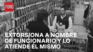 Trata de extorsionar a nombre de funcionario de Puebla y lo atiende él mismo  A las Tres [upl. by Studley]