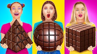 GEOMETRIC SHAPE FOOD CHALLENGE  The Sweetest and Biggest Candies by 123 GO FOOD [upl. by Azeel]