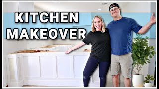 KITCHEN MAKEOVER INSTALLING CABINETS [upl. by Nnyleahs795]