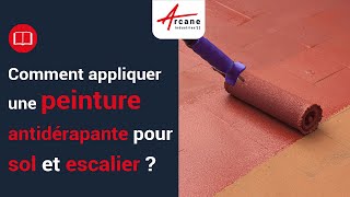 Appliquer une Peinture Antidérapante pour sol et escalier en carrelage ou bois [upl. by Jacobine]