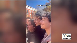 Timothée Chalamet Surprises Fans at NYC LookAlike Contest [upl. by Tattan18]