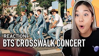 BTS Crosswalk Concert REACTION  James Corden 2021 [upl. by Frazer]