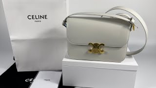 CELINE CLASSIQUE TRIOMPHE BAG IN SHINY CALFSKIN [upl. by Ahsan]