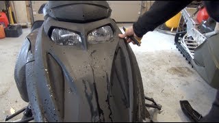 Ski doo REV 700 mod sled Build ep 28 DIY Vent screen install and clutch cover Mod PowerModz [upl. by Henka]