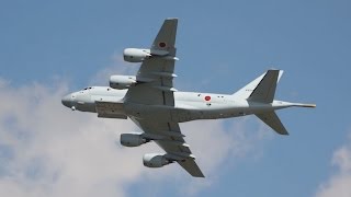 Kawasaki P1 Japan Maritime SelfDefense Force JMSDF flying Display RIAT 2015 AirShow Sunday [upl. by Sisson816]