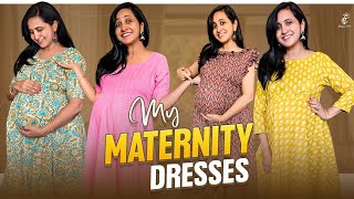 My Maternity Dresses  feeding frocks themomscloset LasyaTalks [upl. by Naltiak]