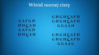 Nauka gry na flecie prostym  Wśród nocnej ciszy [upl. by Krahmer]