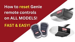 How to erase Genie Opener Remotes for All Models Fast and easy DIY [upl. by Atnoid]