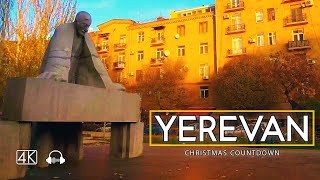 Walking Tour in Yerevan Armenia Christmas Countdown Dec 11 2023 4K 60fps [upl. by Romeyn]