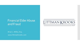 Financial Elder Abuse and Fraud [upl. by Ladnyc411]