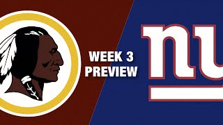 Redskins vs Giants Preview Week 3  Thursday Night Football [upl. by Dreddy]