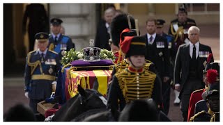 In full Queen’s coffin procession through London as Royal Family march in homage [upl. by Eiramanin933]