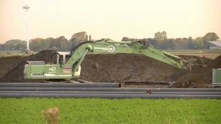 PipelineBaustelle bei Bunde Rheiderland  Pipeline construction site in Bunde Germany [upl. by Ssej]