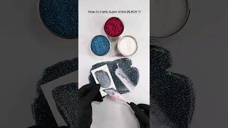 How to make Super shine BlackSatisfying Powder mixing 🎨 colormixing satisfying asmr [upl. by Rramel]