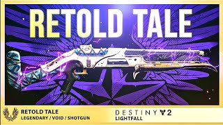 Retold Tale Is Legit One Of The Best PvP Shotguns In Destiny 2 [upl. by Curt]