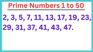 prime numbers between 1 to 50  list of prime numbers 150  prime numbers 1 to 50 [upl. by Wawro536]