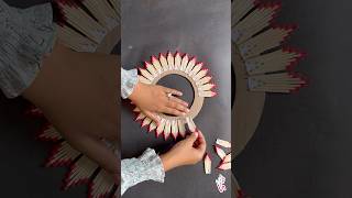 Beautiful wall hanging craft ideas with Match sticks youtubeshorts shorts wallhanging [upl. by Nilreb]