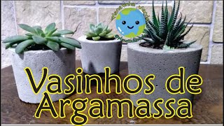 COMO FAZER VASINHOS DE ARGAMASSA [upl. by Hirsh]