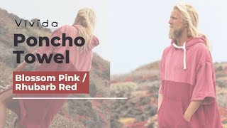 Poncho Towel Original Blossom Pink  Rhubarb Red  Vivida Lifestyle [upl. by Yvi861]