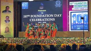 Folk dance Performance at Osmania University Foundation day [upl. by Rekyr]