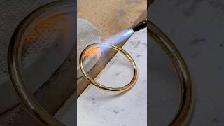 GoldEdge Melted the gold bar into a 70g plain bracelet goldaccessories jewelry goldbraclets [upl. by Daphene]